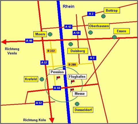 Übersichtskarte Raum Niederrhein