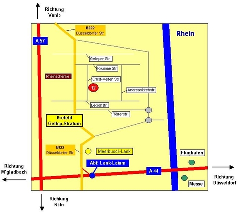 Übersichtskarte Raum Gellep-Stratum